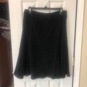 Black flare skirt